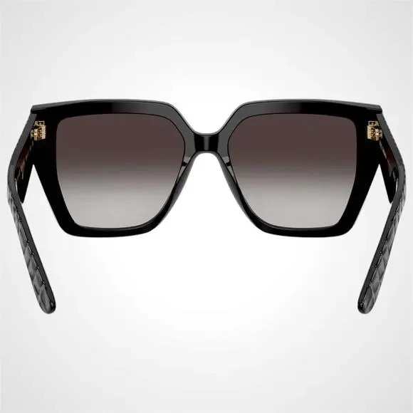Dolce & Gabbana Sunglasses Black Embossed Cocco Square  display picture 3